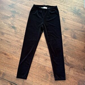 Cat & Jack Black Velvet / Velour Kids Leggings - Size 10-12